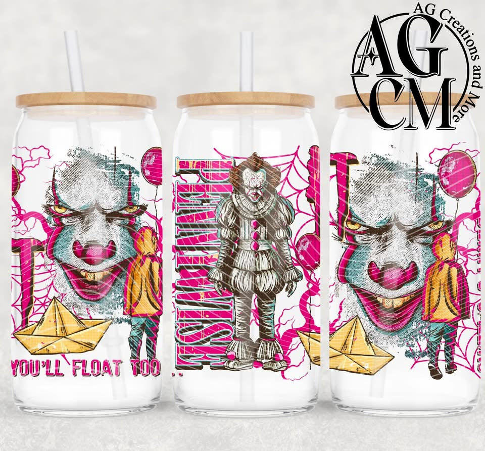 Horror Red Haired Clown 16 Oz Wrap