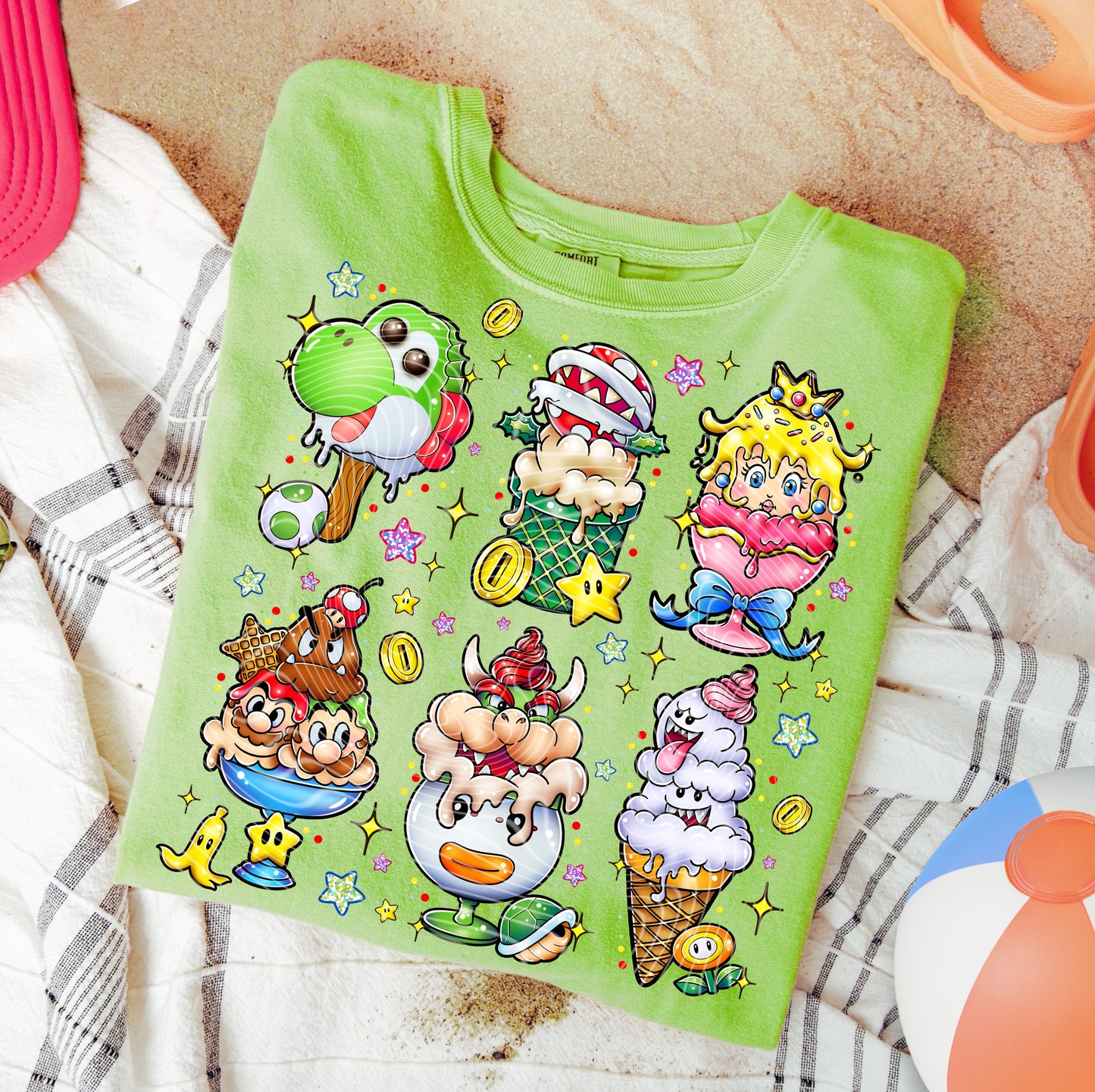 Video Game Plumbers Ice Cream DTF