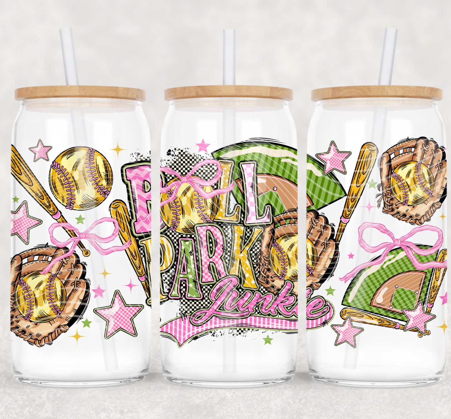 Ballpark Junkie 16 Oz Wrap - Off White Ball