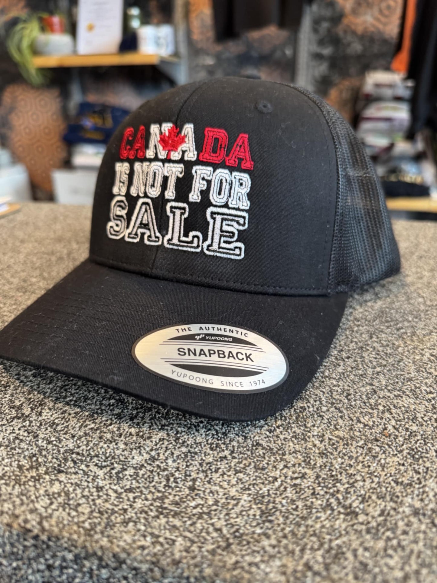Embroidered Hats: Canada is not for sale