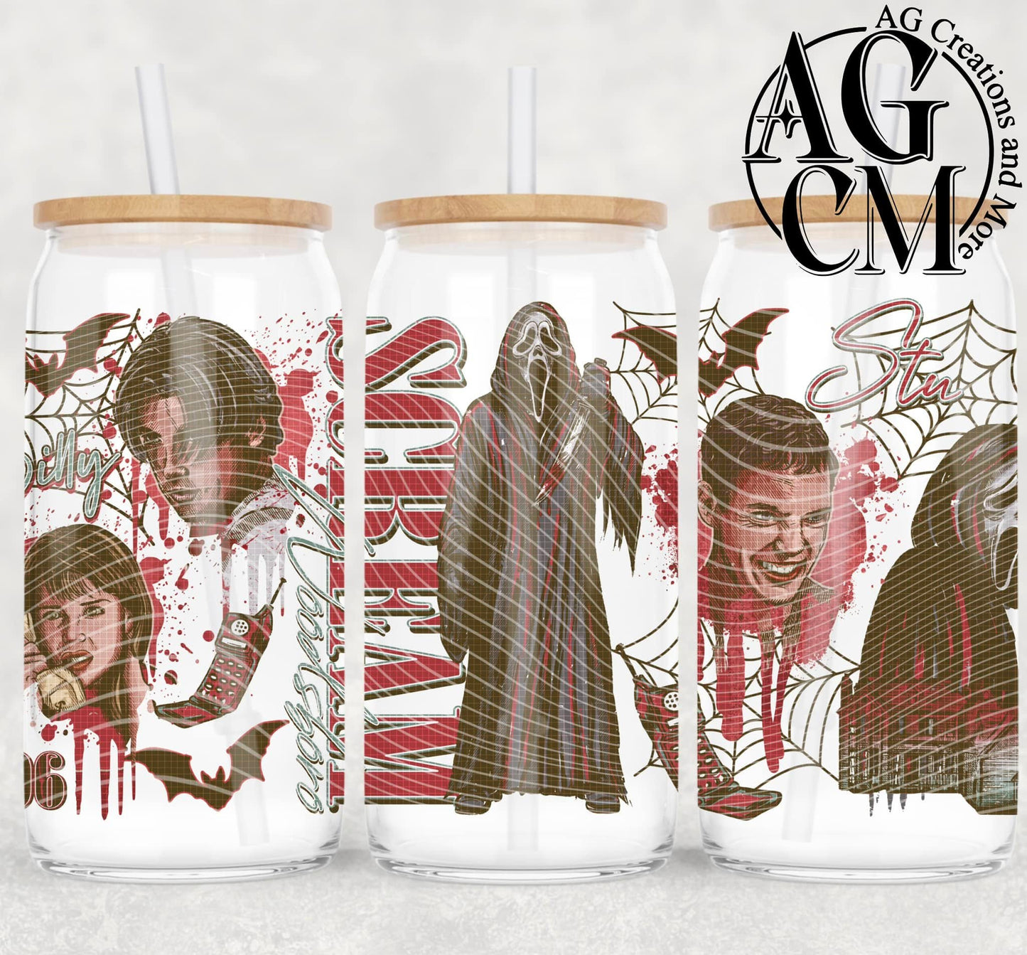 Horror Ghost 16 Oz Wrap