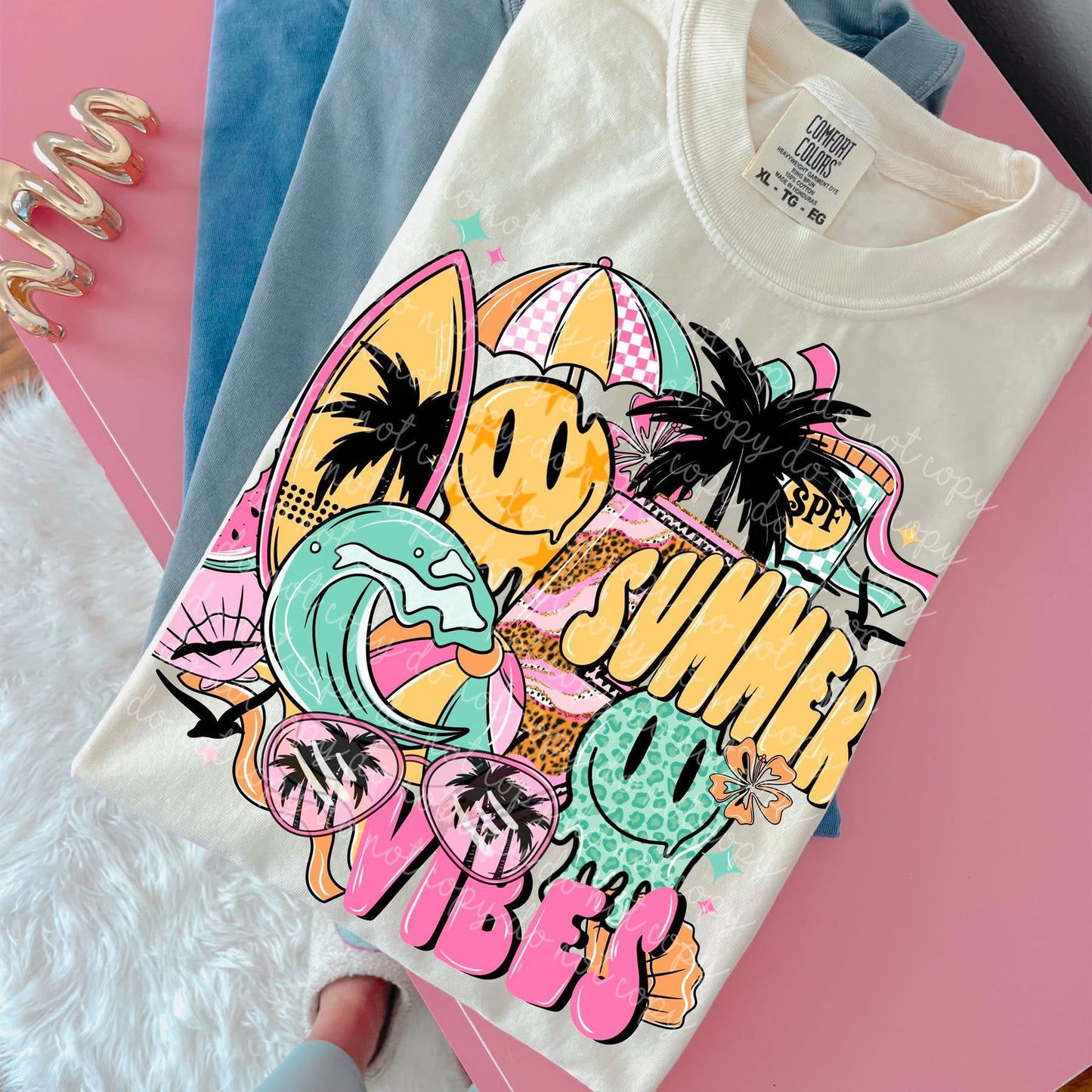 Summer Vibes DTF - Yellow & Pink