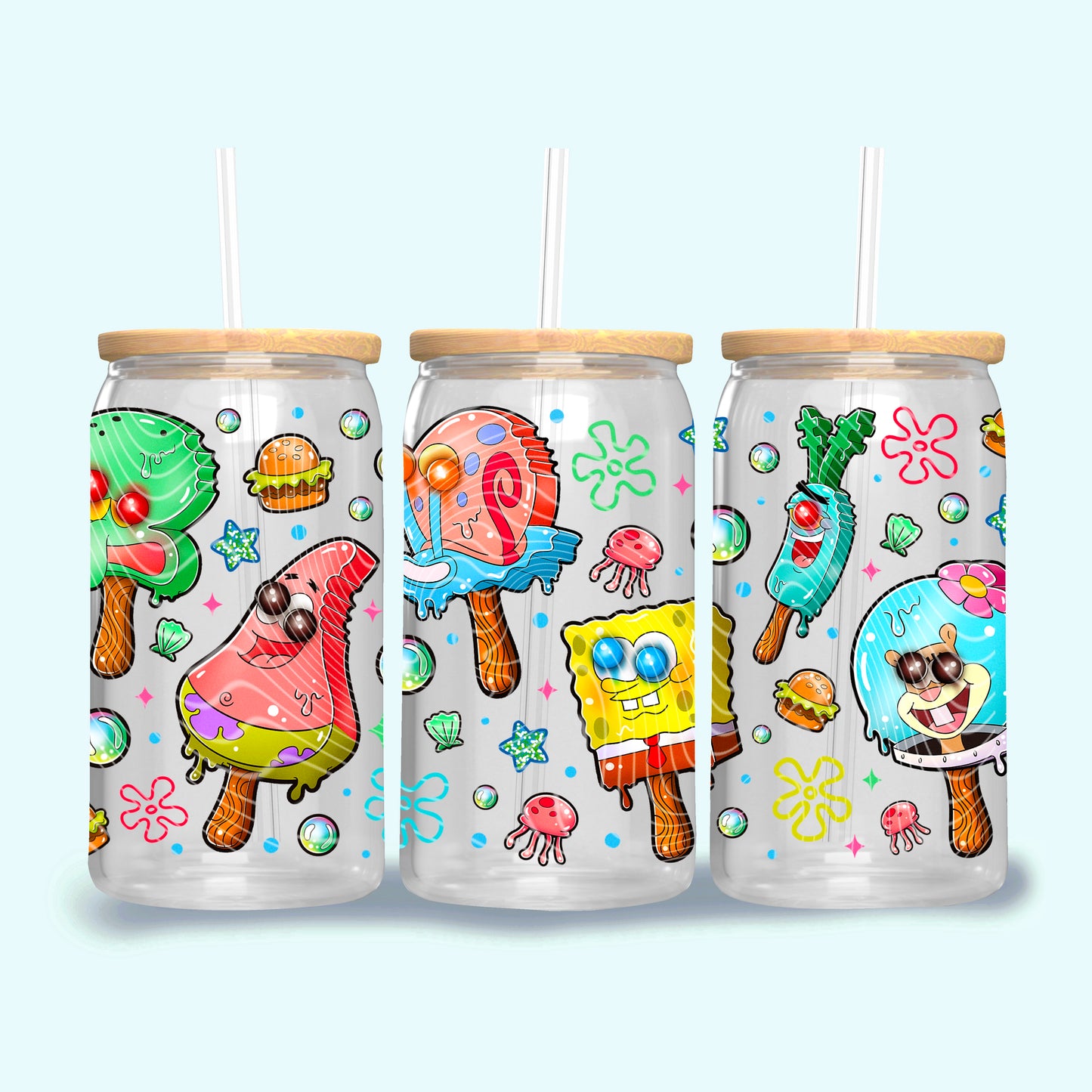 Underwater Sponge Ice Cream 16 Oz Wrap