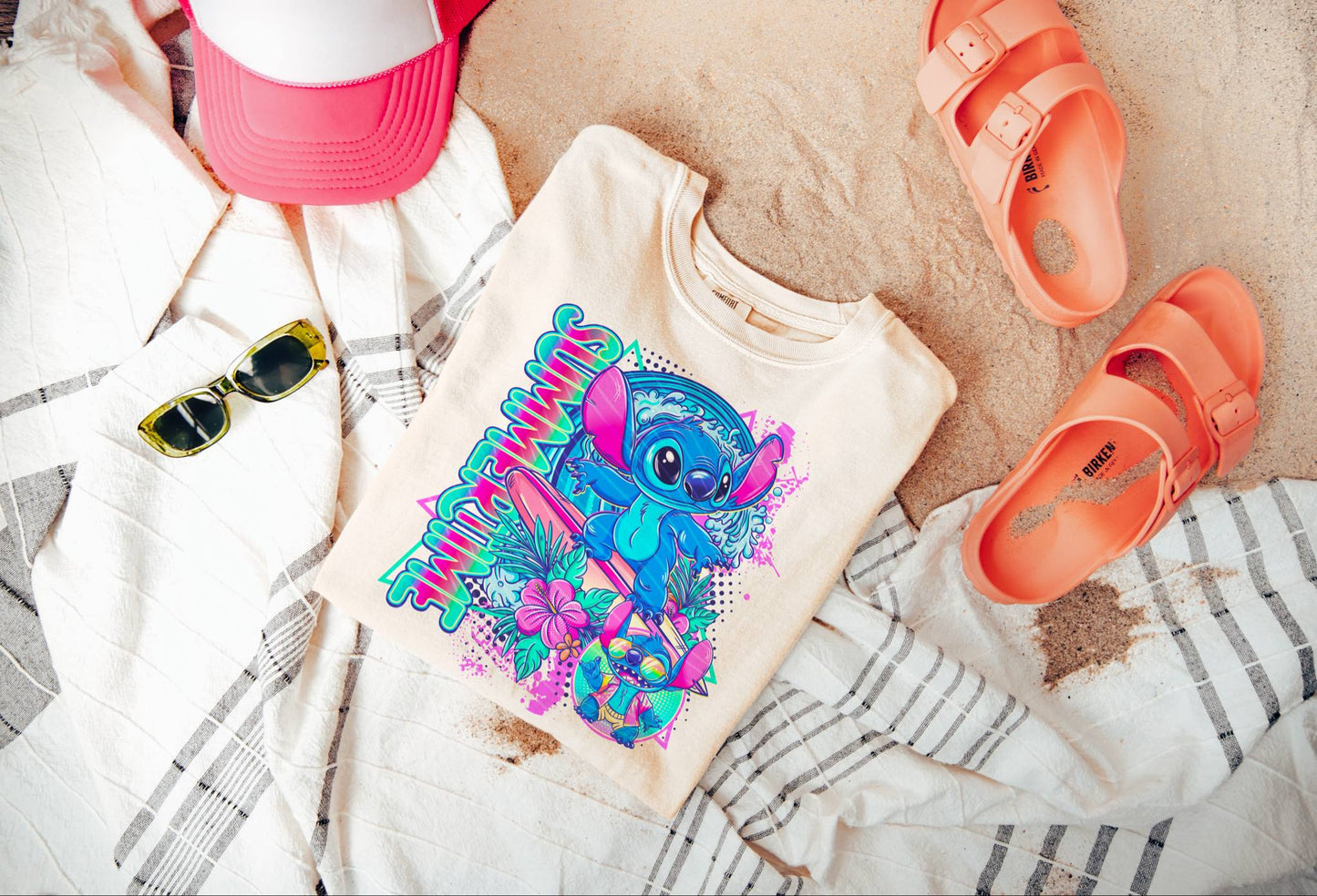Summertime Alien w/ Text DTF