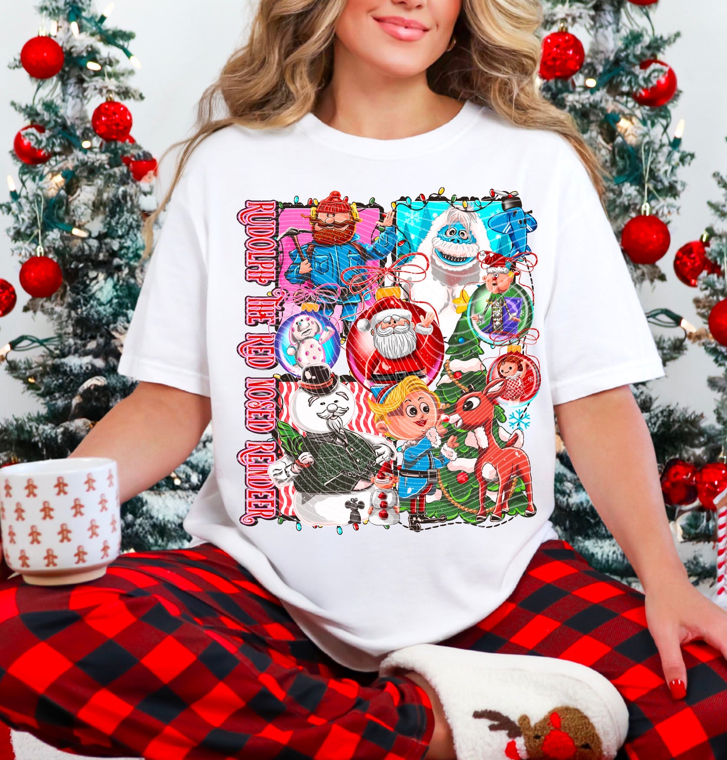 Christmas Reindeer w/ Text DTF