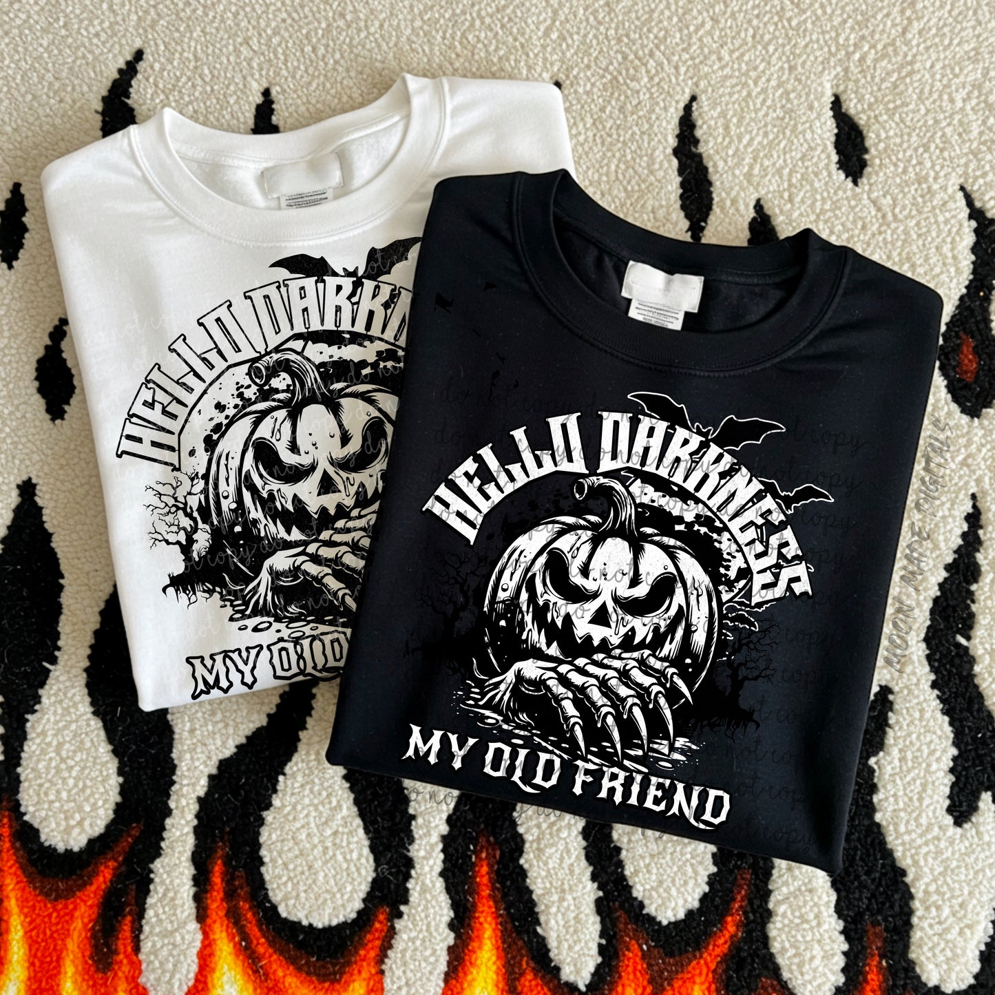 Hello Darkness My Old Friend DTF - Black