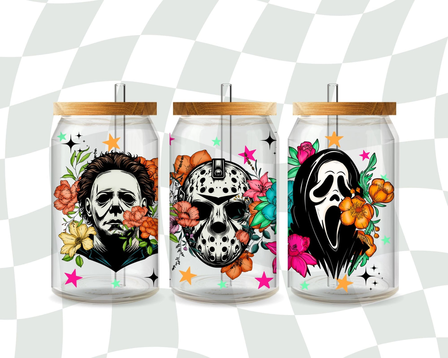 Floral Horror Squad 16 Oz Wrap