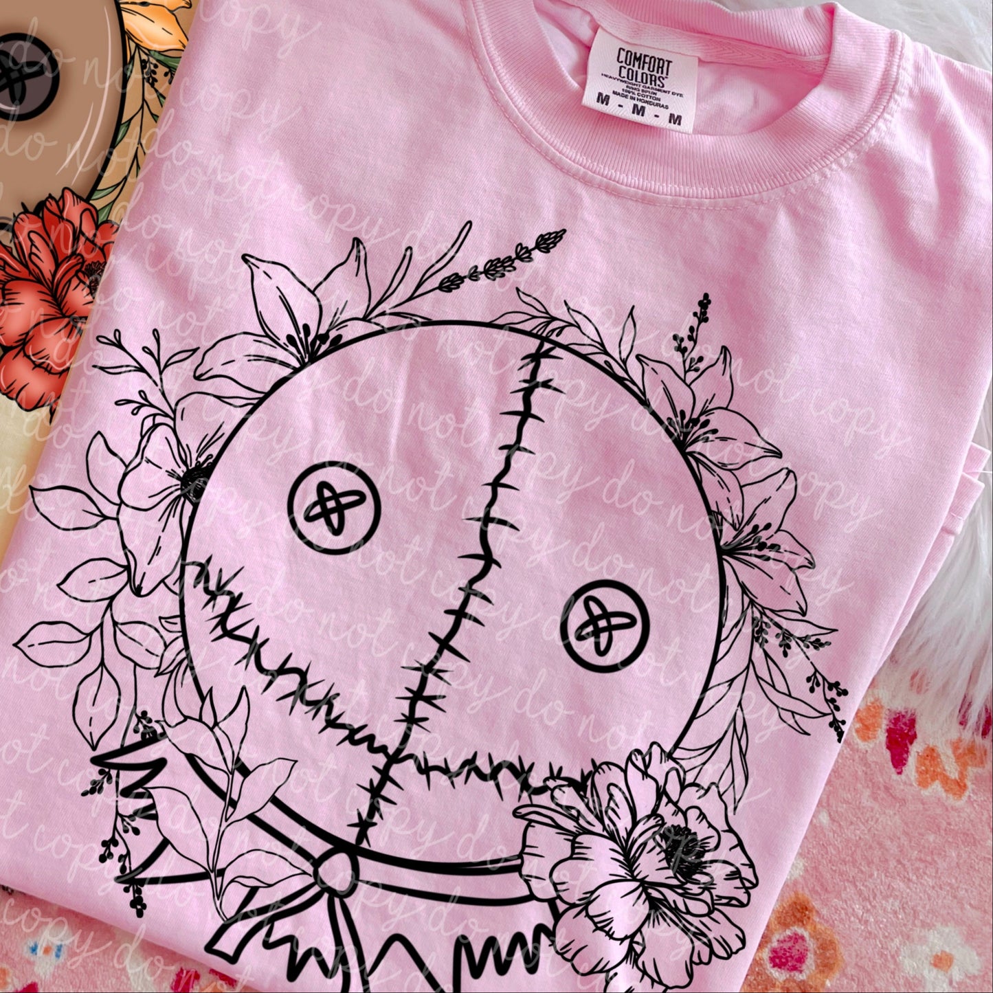Floral Horror Sam DTF - Outline