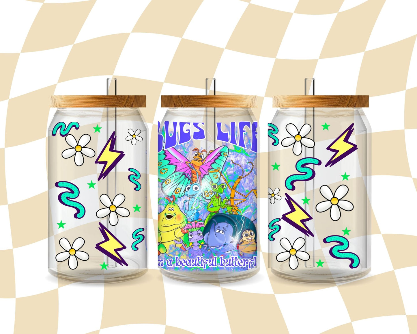 I'm A Beautiful Butterfly 16 Oz Wrap - w/o Background