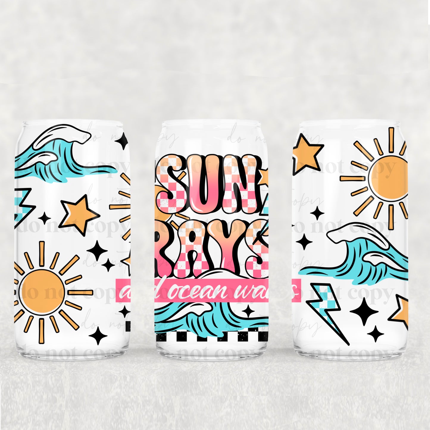 Sun Rays and Ocean Waves 16 Oz Wrap