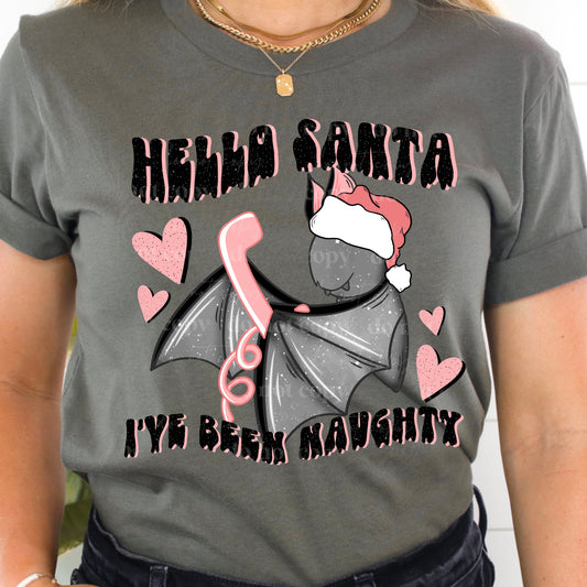 Hello Santa I've been Naughty DTF PRINT