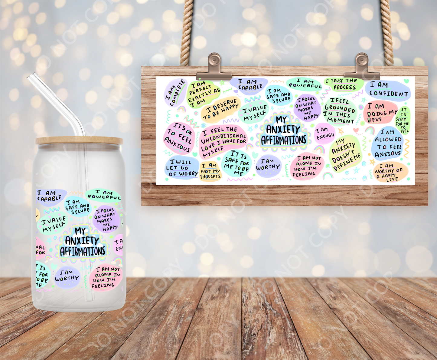 My anxiety affirm 16oz wrap