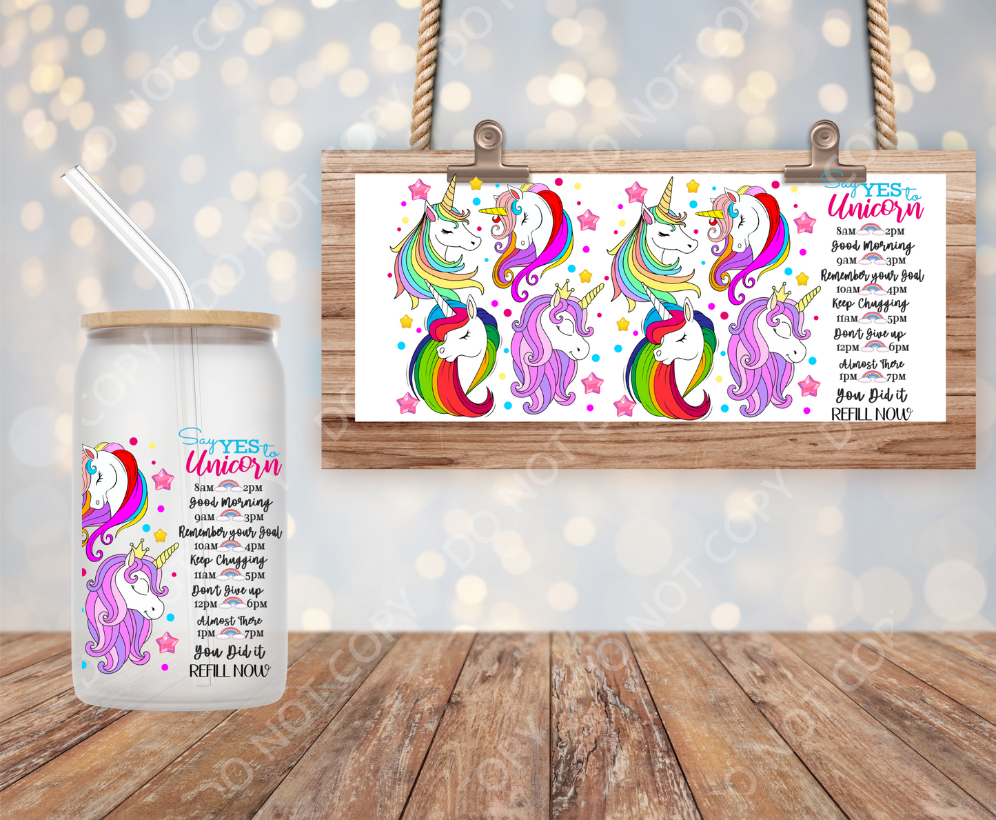 Yes Unicorn 16oz wrap