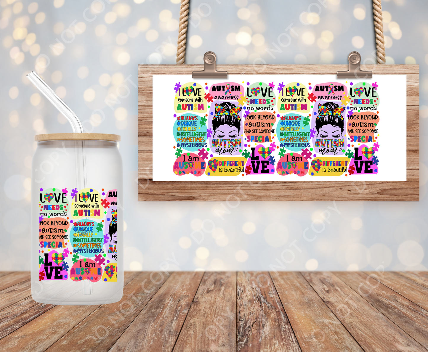 Autism 16oz wrap