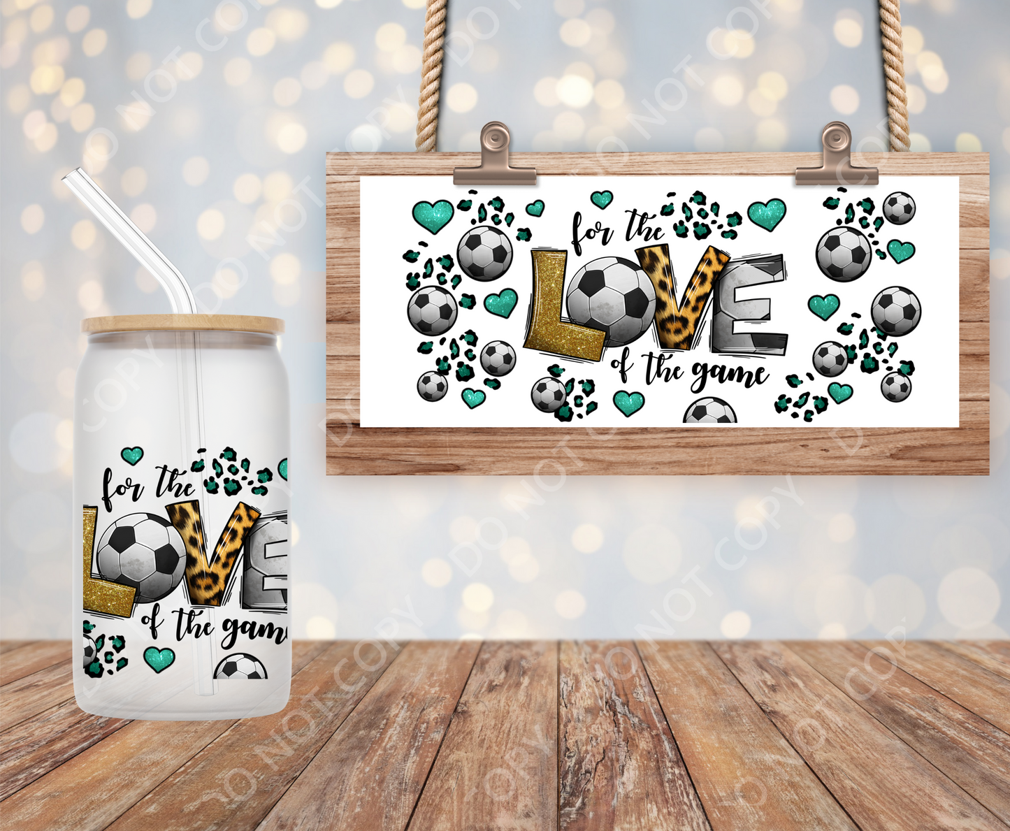 for the love of the game (soccer) 16oz wrap