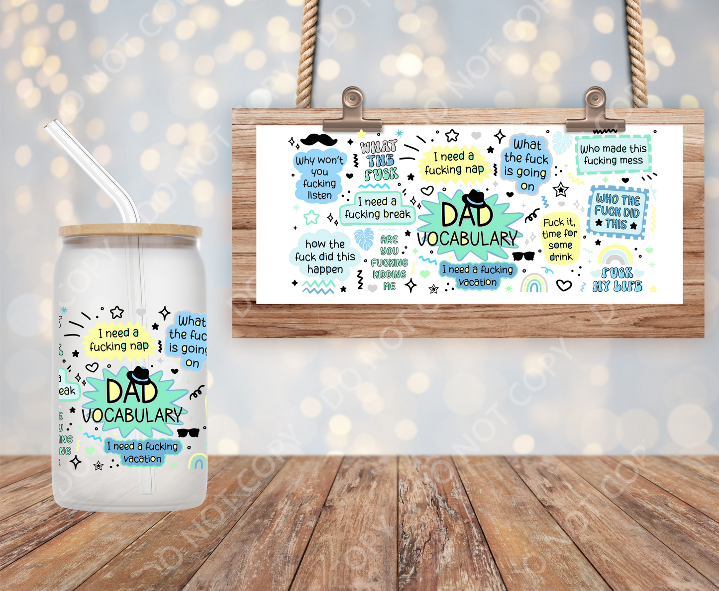 Dad Vocabulary 16oz Wrap