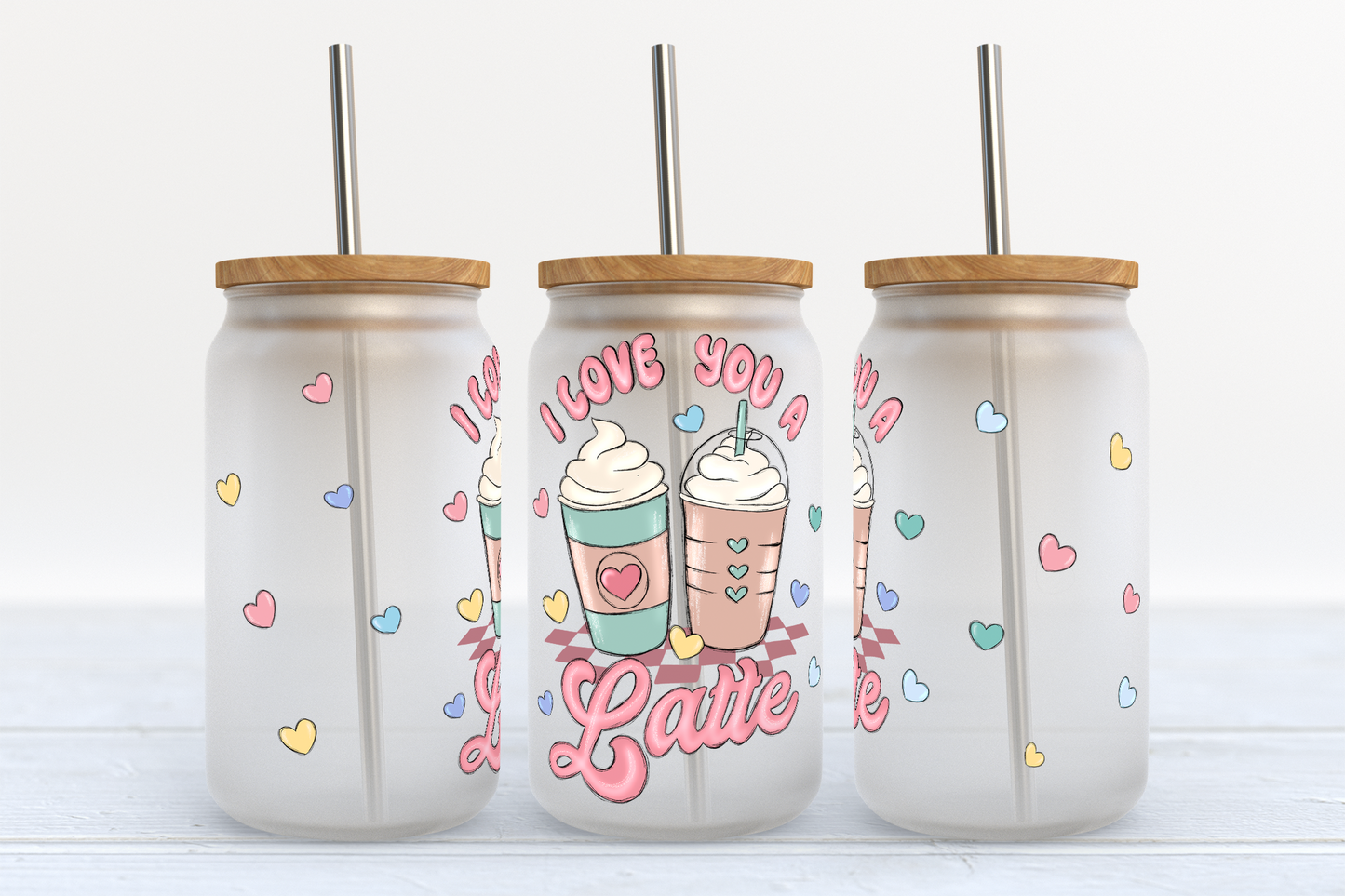 I Love you Latte 16oz wrap