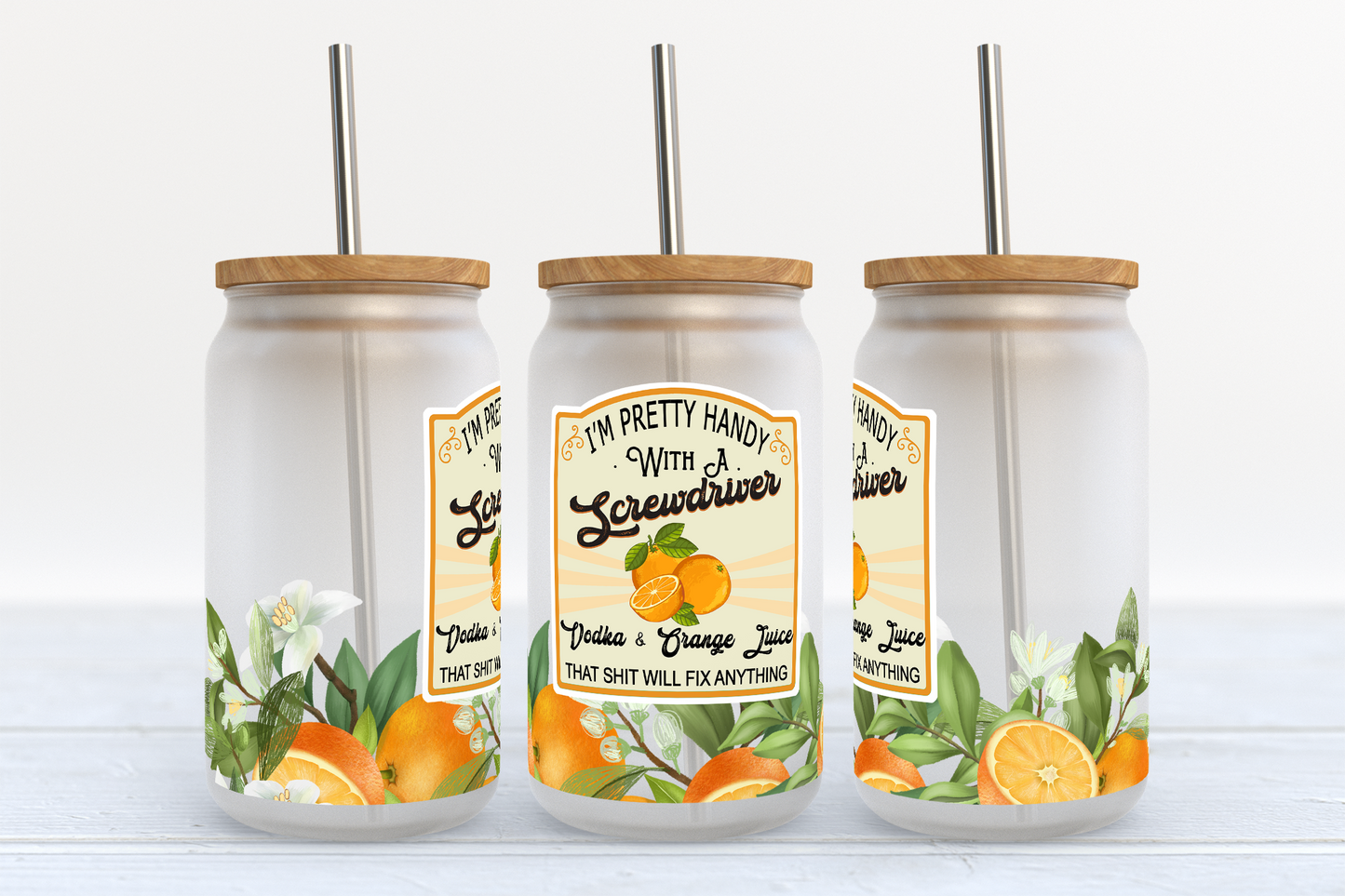 I'm Pretty Handy with a screwdriver 16oz wrap