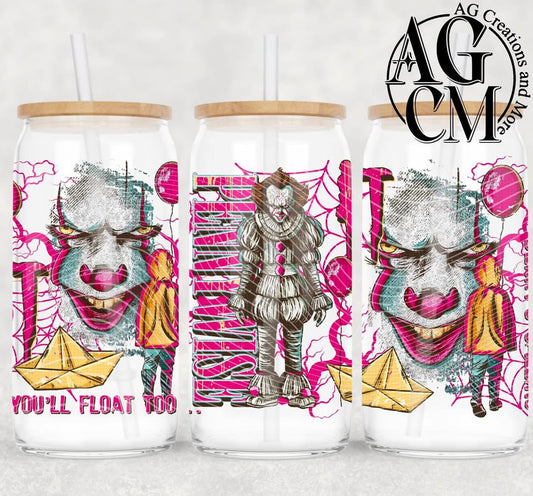 Horror Red Haired Clown 16 Oz Wrap