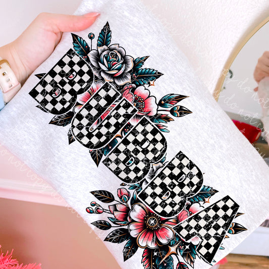 Checkered Floral Bubba DTF