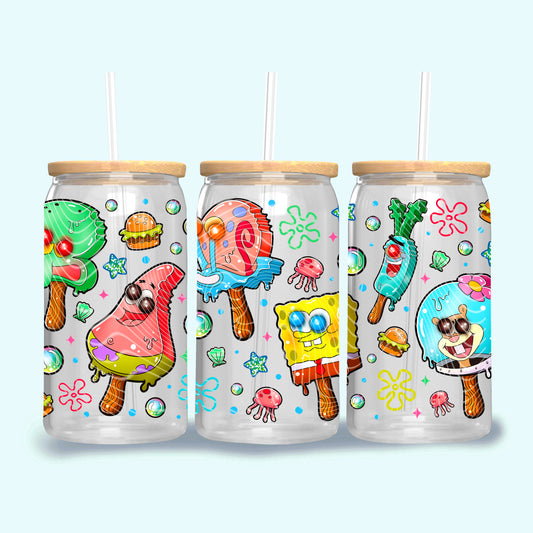 Underwater Sponge Ice Cream 16 Oz Wrap