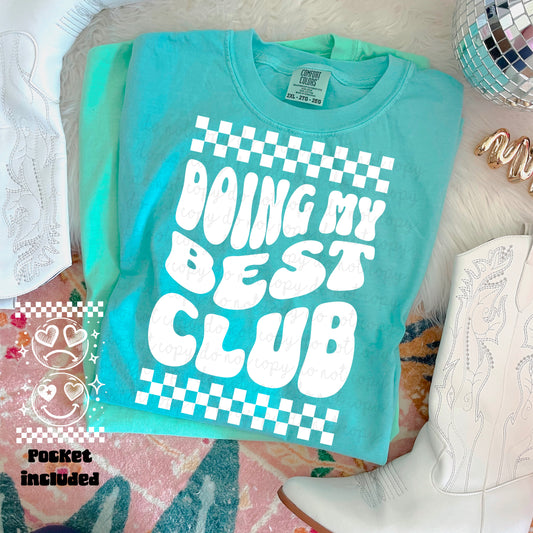 Doing My Best Club DTF - White