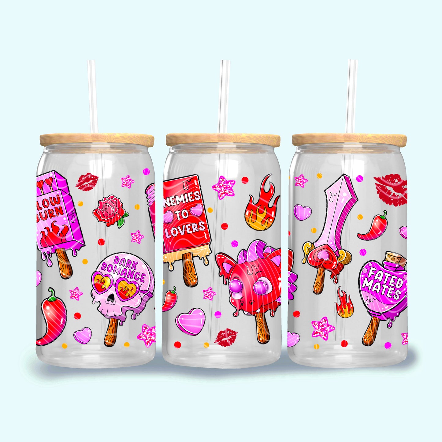 Book Lover Ice Cream 16 Oz Wrap