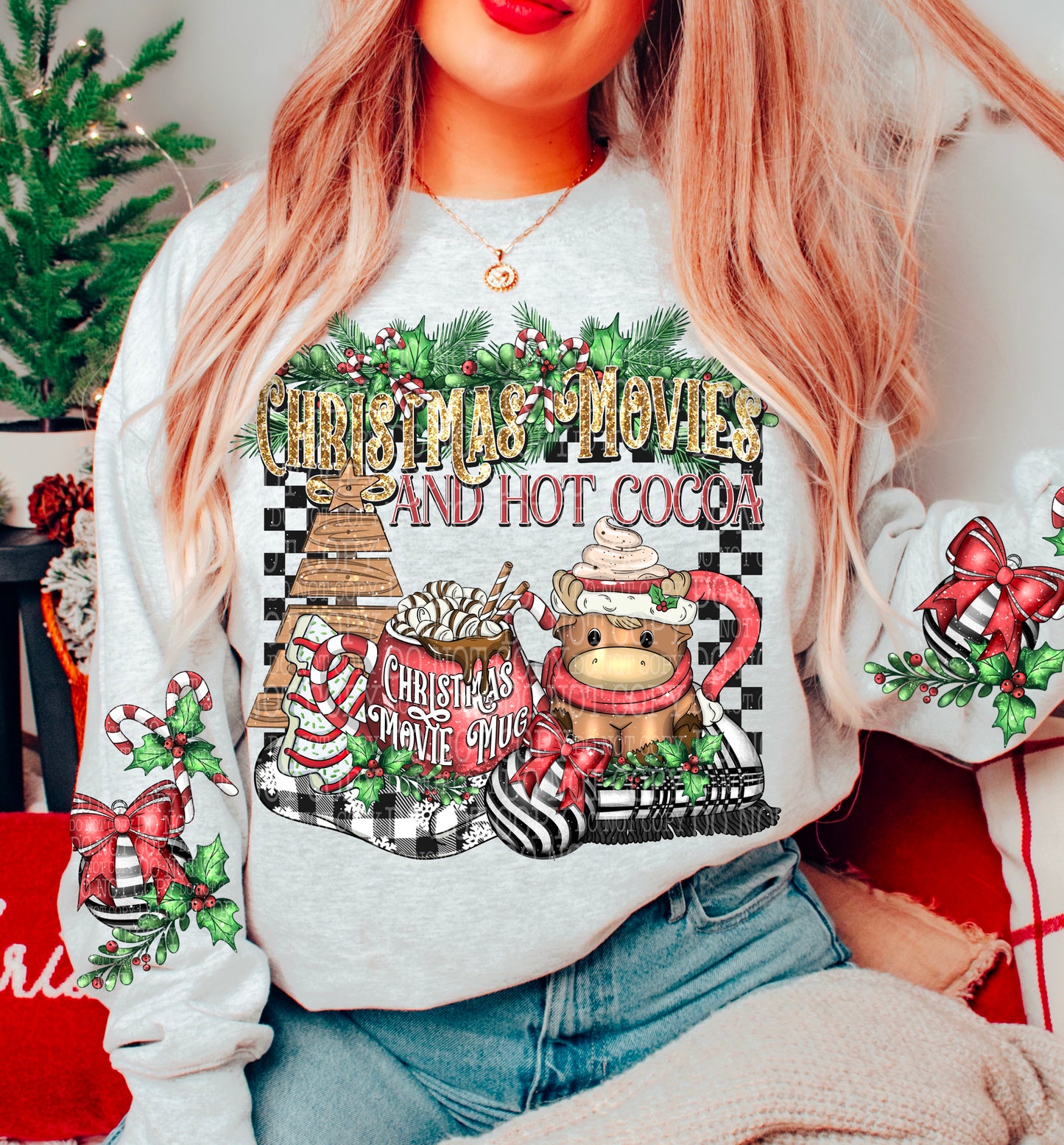 Christmas Movies and Hot Cocoa DTF PRINT
