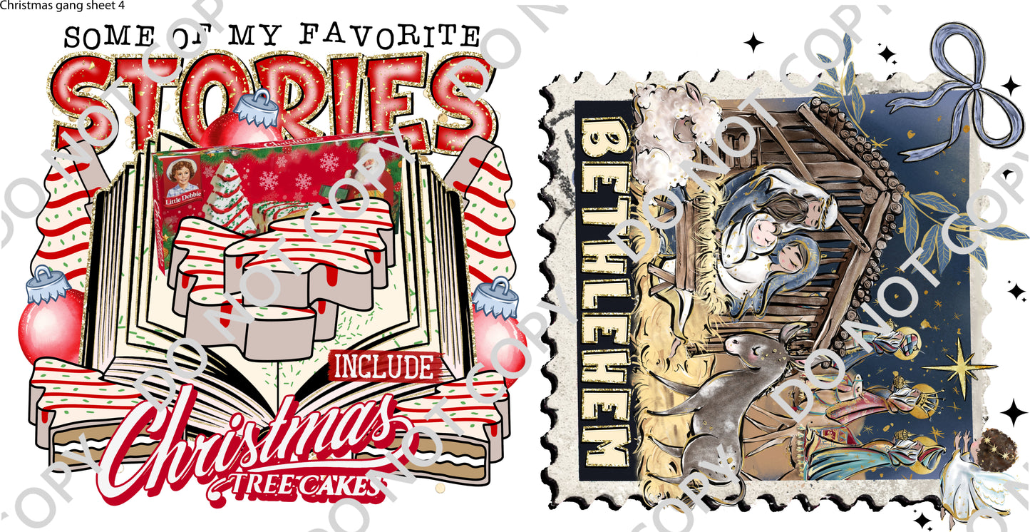 Premade Christmas Gang Sheets TM