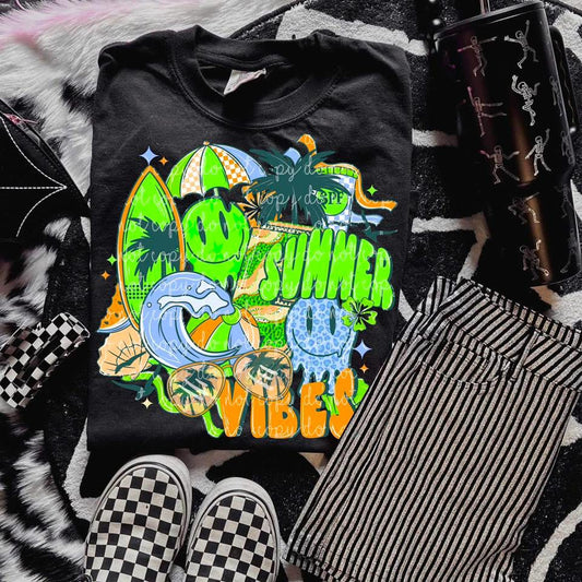 Summer Vibes DTF - Green & Orange
