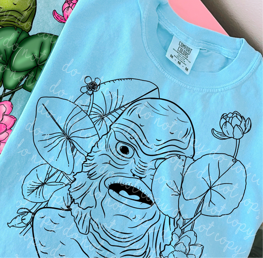 Green Creature DTF - Monochromatic