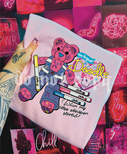 Doodle bear tattoo
