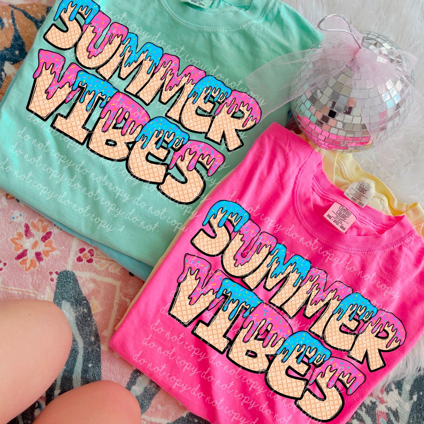 Summer Vibes Ice Cream Cones DTF