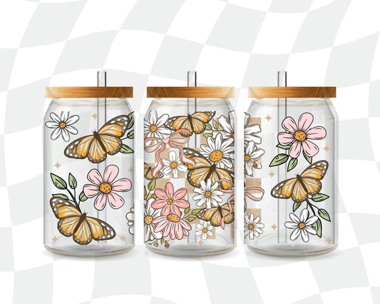 Butterflies and Daisies 16 Oz Wrap