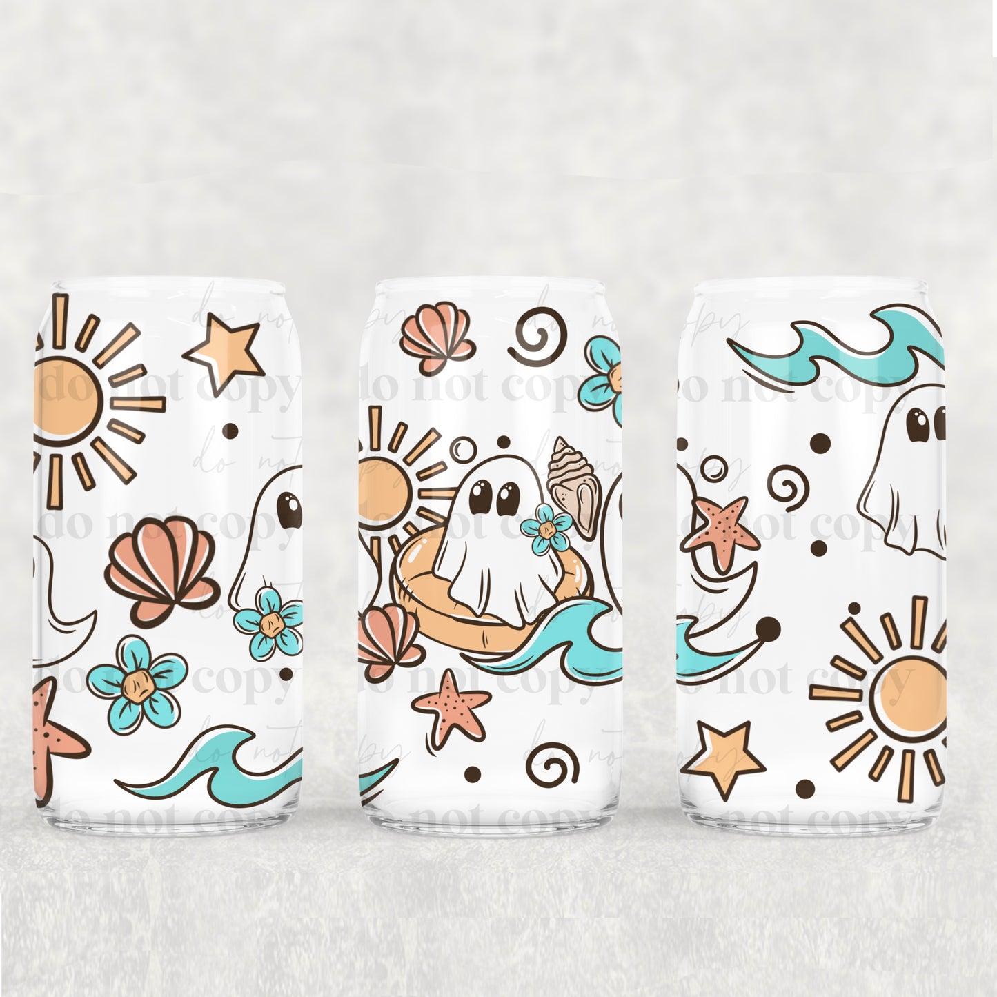 Beach Bum Ghosties 16 Oz Wrap