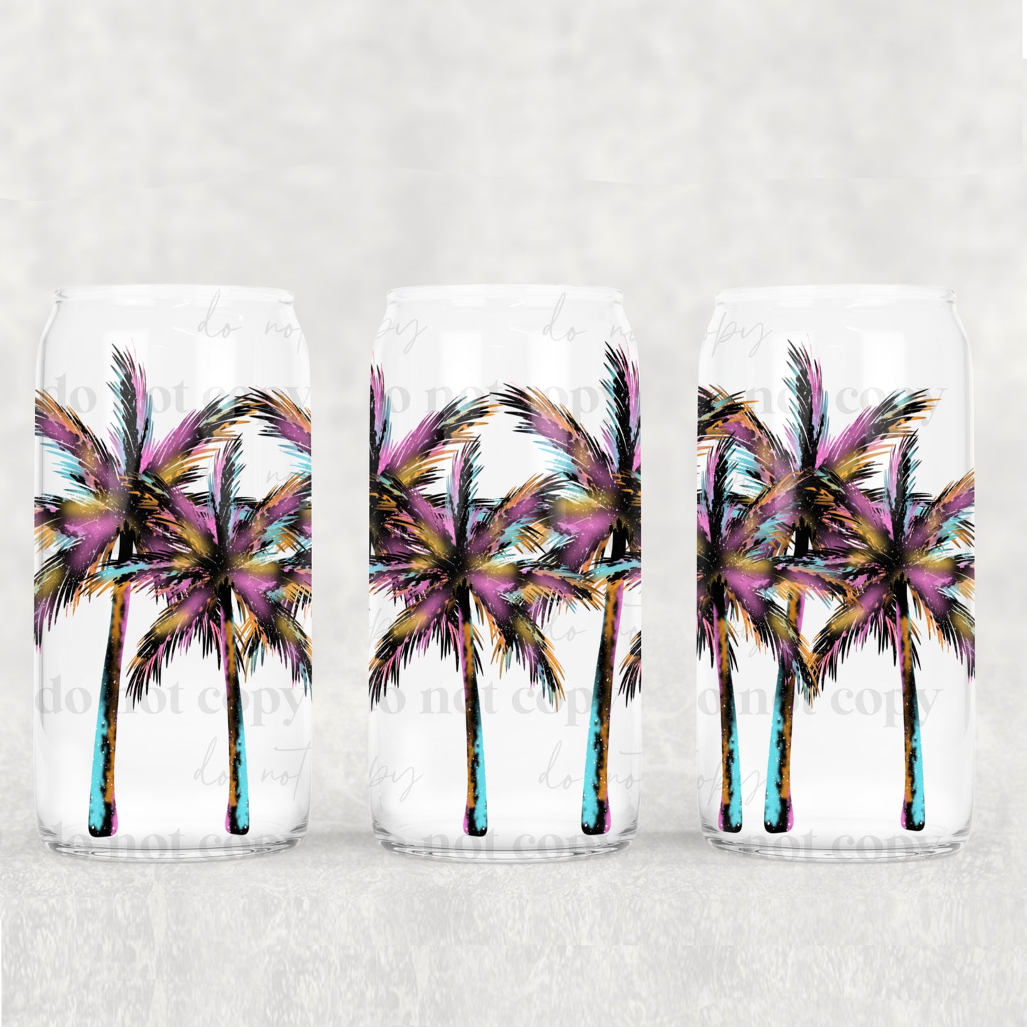 Vibrant Palm Trees 16 Oz Wrap