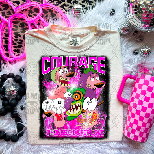 Courage w/ Background DTF