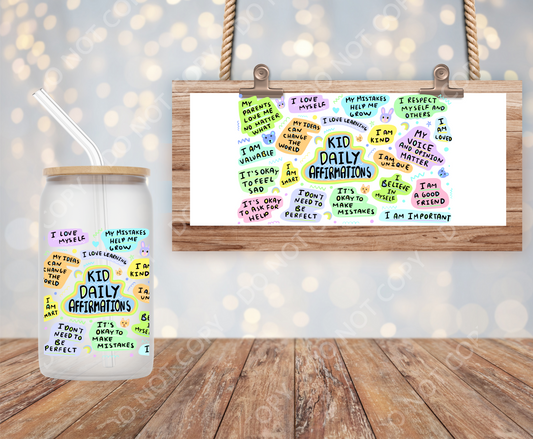 Kids Daily Affirmation V2 16oz wrap