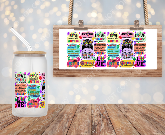 Autism 16oz wrap