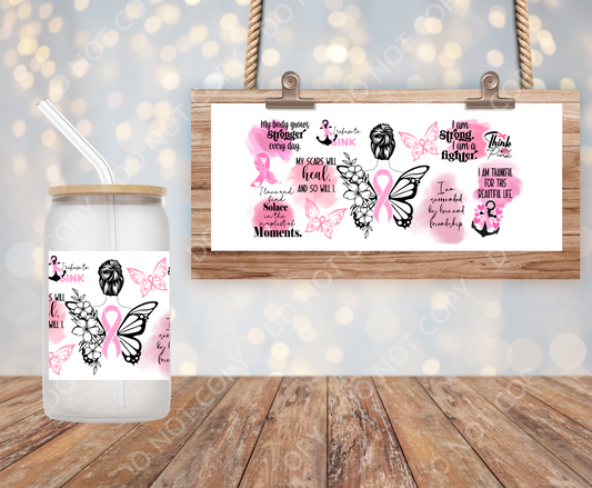 Cancer Butterfly 16oz Wrap