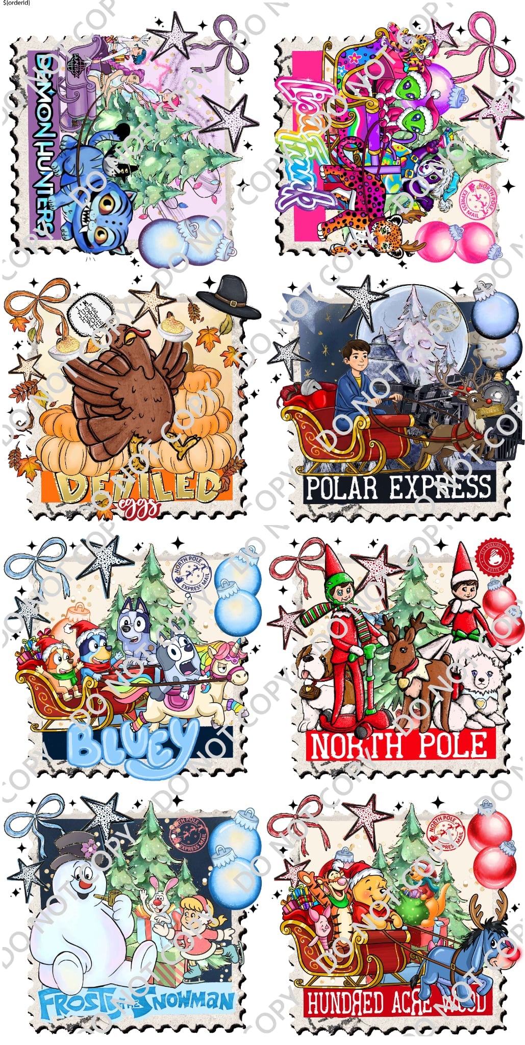 Premade Christmas Gang Sheets TM