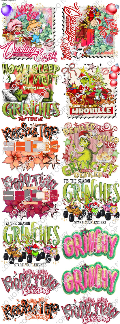 Premade Christmas Gang Sheets TM