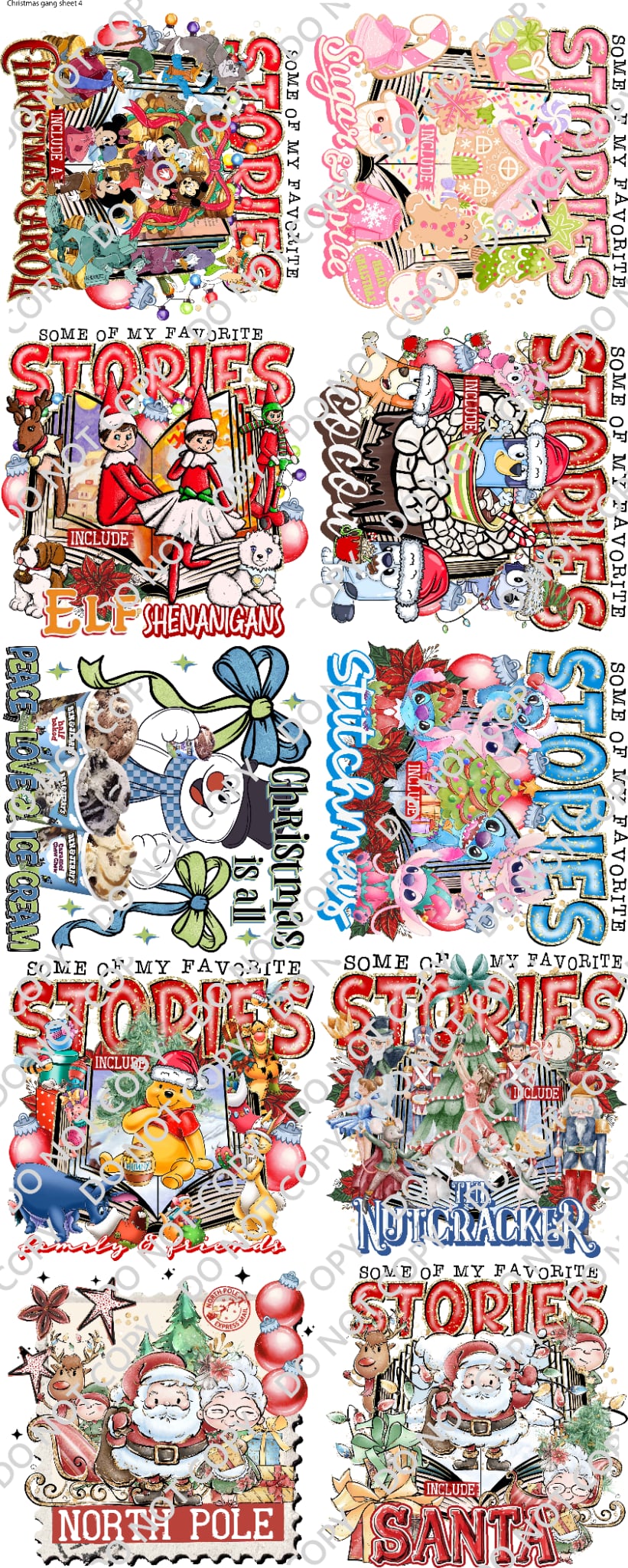 Premade Christmas Gang Sheets TM