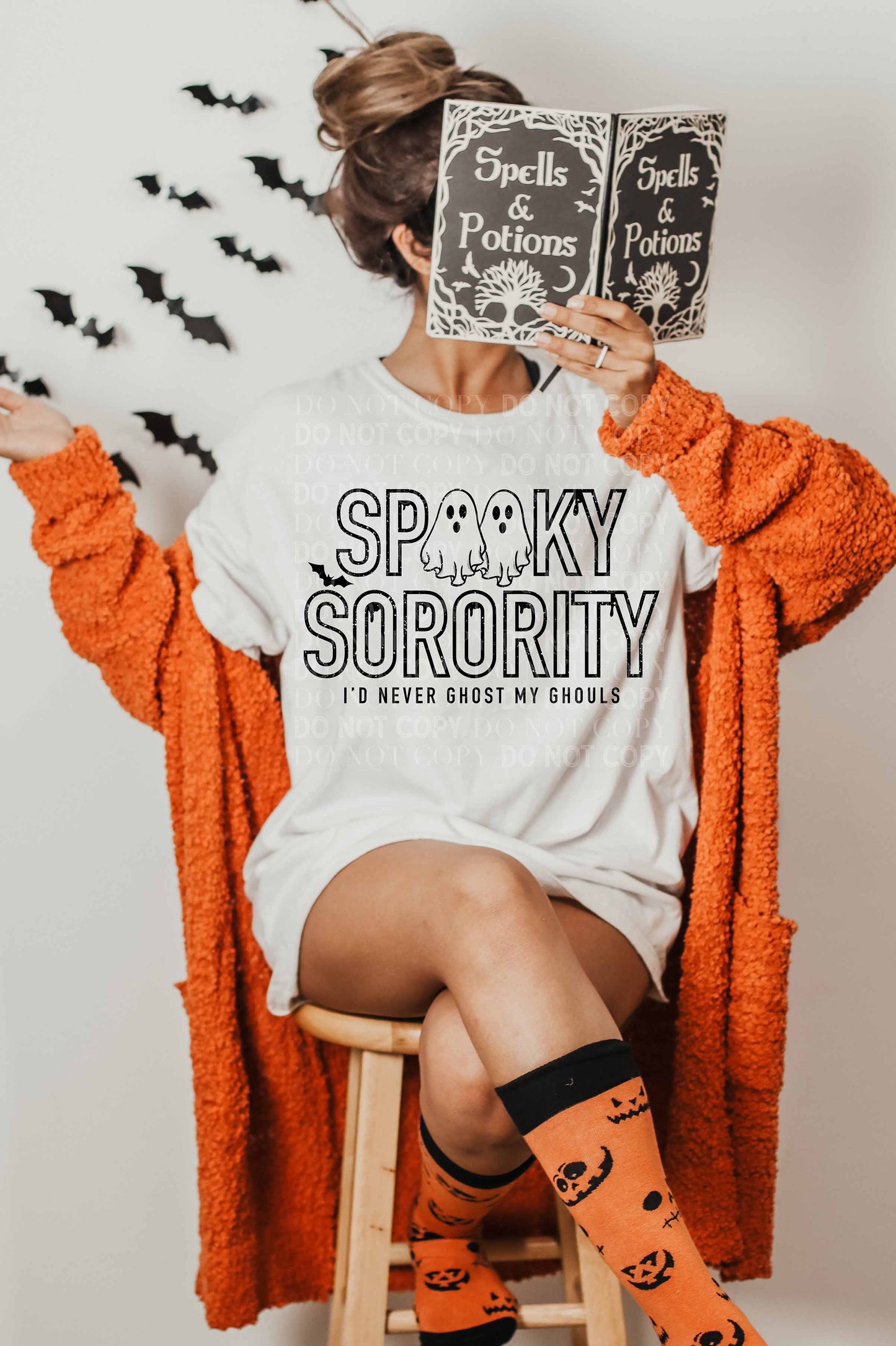 Spooky Sorority I'd Never ghost my ghouls DTF PRINT