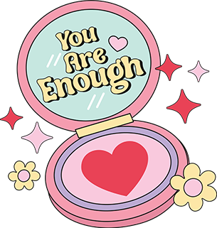 You are enough -  UV dtf 1 Inch Sticker RTS